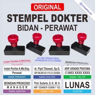 Jual Stempel Dokter Perawat Bidan Apoteker ORIGINAL Shopee