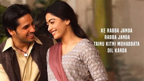 Rabba Janda Lyrics Mission Majnu Jubin Nautiyal Sidharth Malhotra Rashmika Mandanna