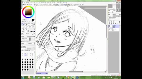 Paint Tool Sai Lineart Tutorial By Yanderika Youtube