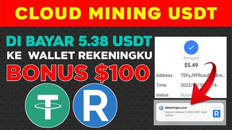 Mantap Di Bayar 5 38 Usdt Cloud Mining Usdt Terbukti Membayar