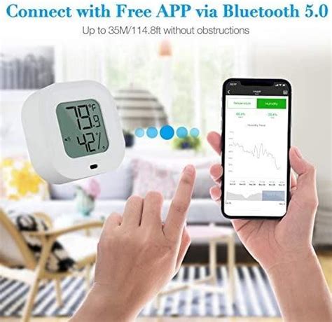 Bluetooth teploměr, inteligentní senzor teploty a vlhkosti | Aukro
