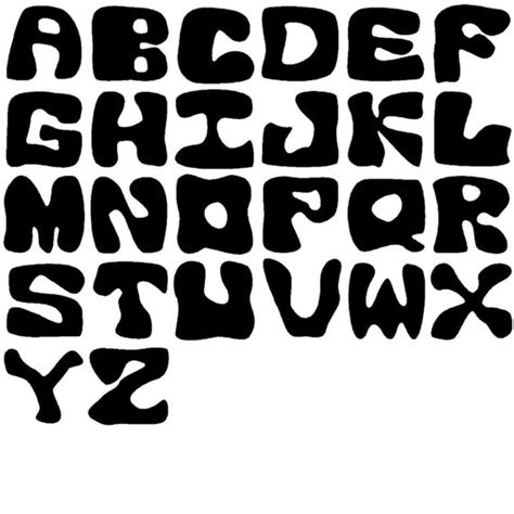 Alphabet Applique Goofy Uppercase Pdf Pattern By