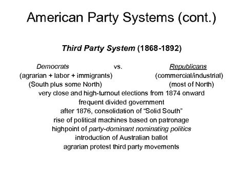evolution   american party system