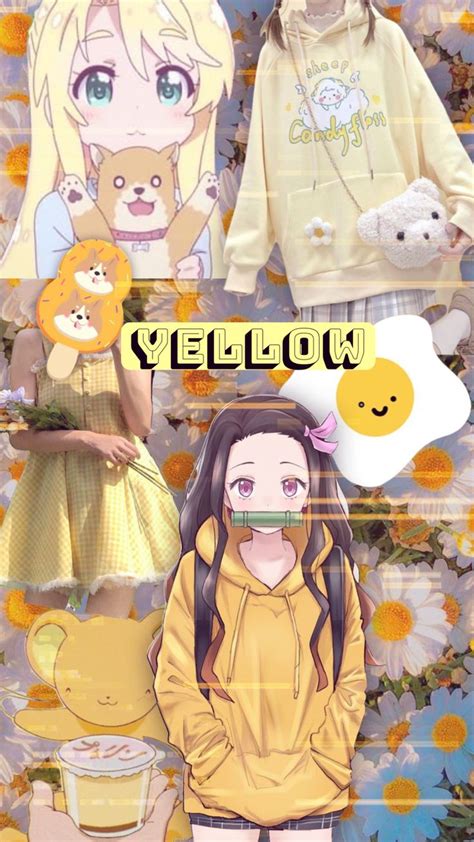 Anime Aesthetic Yellow Outfit