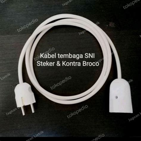 Jual Set Sambungan Kabel Listrik Extension Steker Broco Panjang