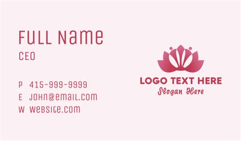 Lotus Flower Wellness Yoga Business Card Brandcrowd Business Card Maker