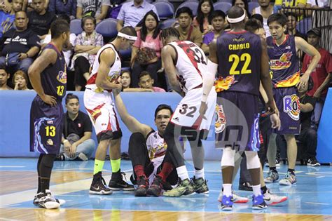 June Mar Fajardo Fails To Finish SMB Game Against RoS After Hurting