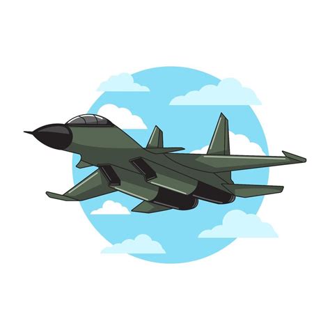 Fighter Jet Plane Vector Clipart