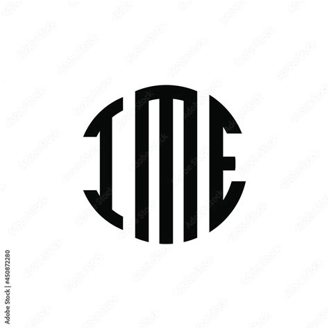 IME letter logo design. IME modern letter logo with black background ...