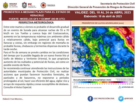 Meteorolog Aspcver On Twitter Bolet Nsemanal Elaborado De Abril