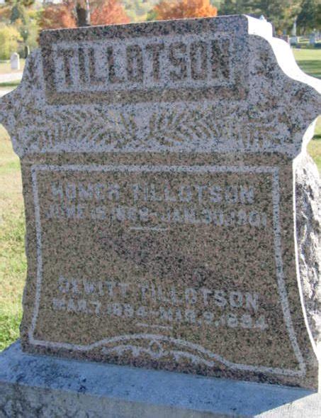 Dewitt Tillotson 1894 1894 Find A Grave Memorial