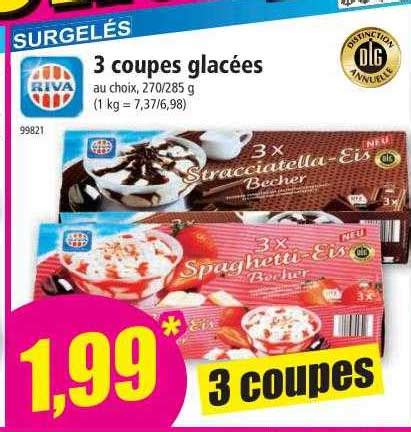 Promo 3 Coupes Glacées Riva chez Norma iCatalogue fr