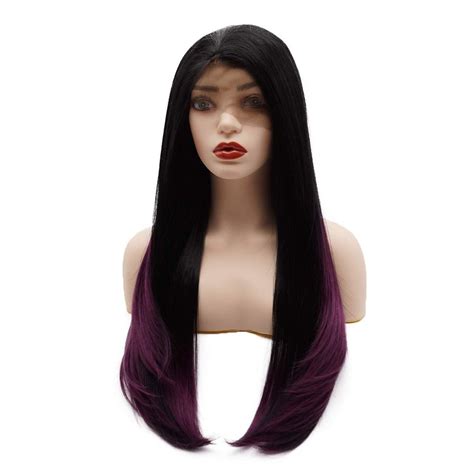 Synthetic Lace Front Wigs Synthetic Hair High Quality Wigs Ombre Wigs Straight Long Dark