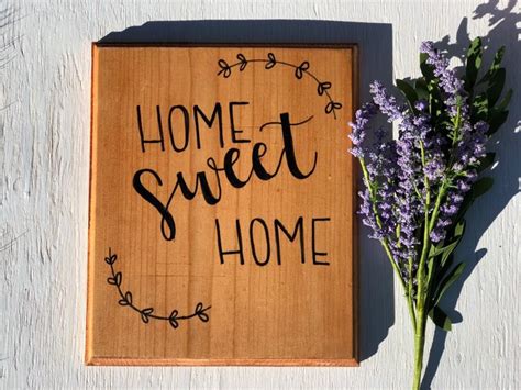 Wooden Plaques Home Sweet Home Etsy