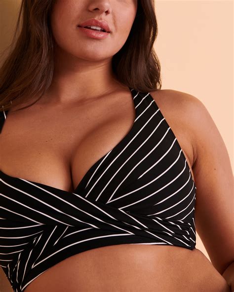 SEA LEVEL SHORELINE Bralette Bikini Top Black Bikini Village