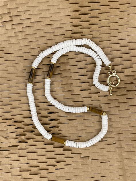 White Shell Bohemian Style Natural Stone Surfer Necklace Men S And