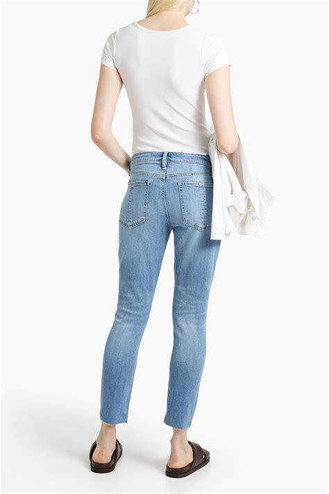 RAG BONE Cate Cropped Distressed Mid Rise Skinny Jeans THE OUTNET