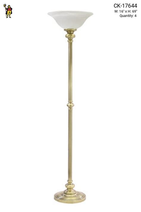 Antique Brass Torchiere Floor Lamps Collection City Knickerbocker Lighting Rentals