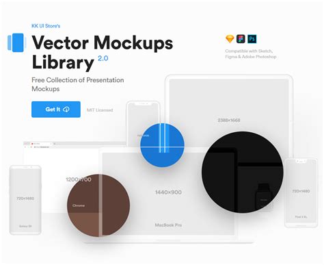 Free Vector Mockups Library - Popular Devices Mockups - Freebies - Fribly