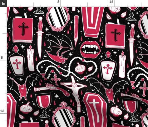 Vampire Hunter Gothic Fabric Spoonflower