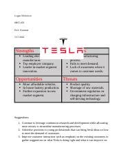 Swot Analysis Docx Logan Nicholson Mkt Prof Freeman