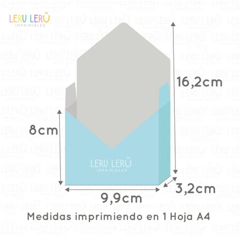 Molde Caja Sobre Leru Leru Imprimibles