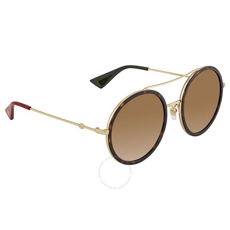 Gucci Round Havana Ladies Sunglasses Gg0061s 013 56 889652127828 Sunglasses Jomashop