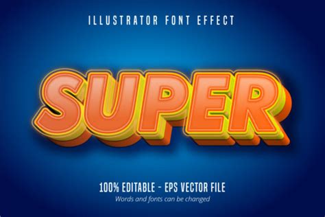 Super Text 3d Editable Font Effect Illustration Par Mustafa Beksen