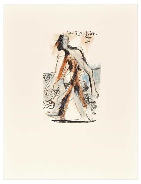 After Pablo Picasso The Human Comedy Lithograph From Verve For