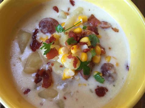 Sopa De Batata Milho E Bacon Ou Potato Corn Bacon Chowder