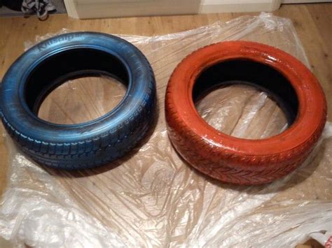 Painted Tyres For Nursey Garden