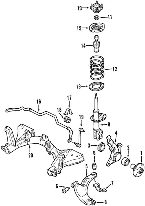 Front Suspension For 2000 Mazda Protege Original Mazda Parts