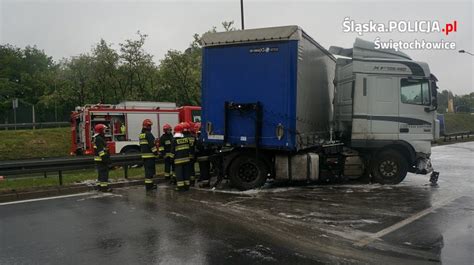 Świętochłowice Ciężarówka wbiła się w bariery Groźny wypadek 18 maja