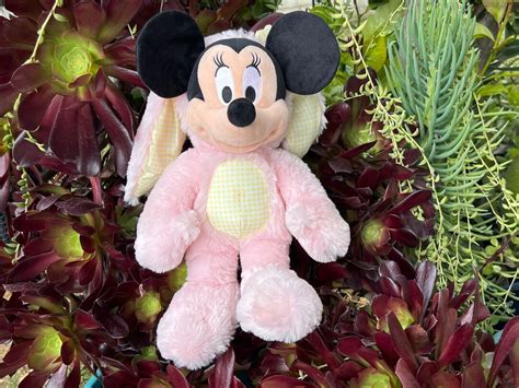 Pink Easter Bunny Disney Store Minnie Mouse Bunny Plush Toy Minnie