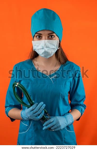 Beautiful Woman Doctor Nurse Isolated On Stock Photo 2223727029