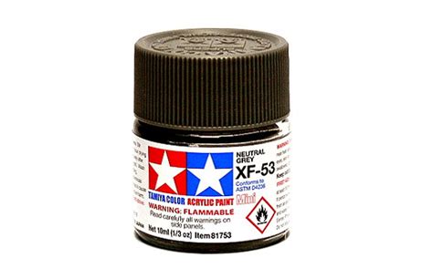 TAMIYA 81753 Color Acrylic Paint XF 53 Neutral Grey Net 10ml