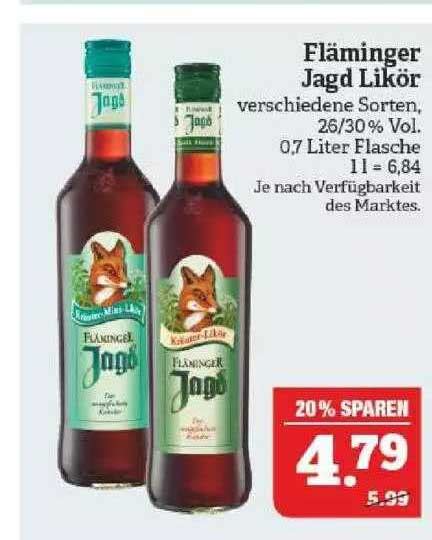 Fläminger Jagd Likör Angebot bei Marktkauf 1Prospekte de