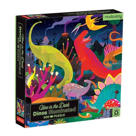 Puzzle Glow In The Dark Dinosaurier Mit Teilen