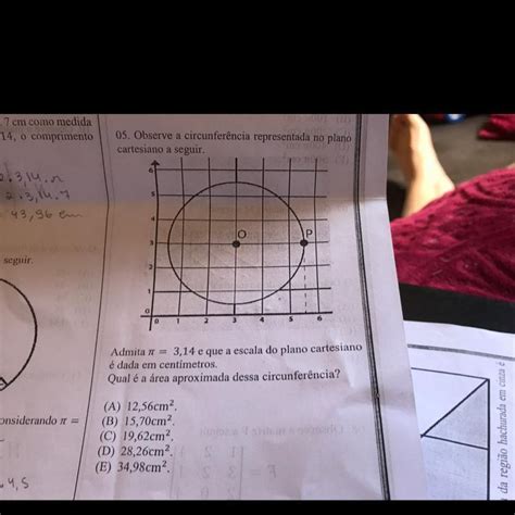 Observe A Circunferência Representada No Plano Cartesiano A Seguir