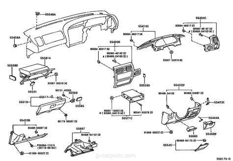 Discover the Intricate Design of 2004 Toyota Tacoma's Interior Parts with a Detailed Diagram