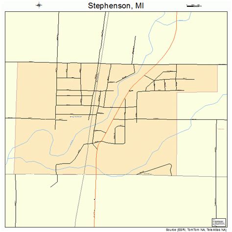 Stephenson Michigan Street Map 2676380