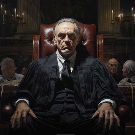 Premium AI Image | A judge in a black robe sits at the bench State Superior Court