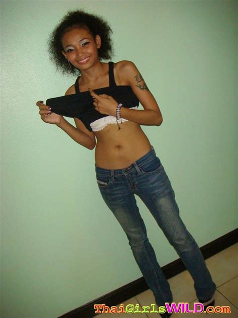 Hot Thai Bar Girl Lek Strips Out Of Her Jeans And Clothes To Fuck