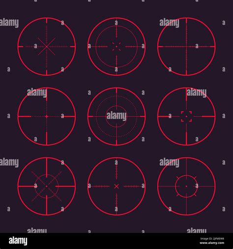 Sniper Scope Crosshairs Red