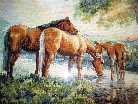 Тавифа: Dimensions 35174, Horses by a Stream (Лошади у ручья) и Pionies ...