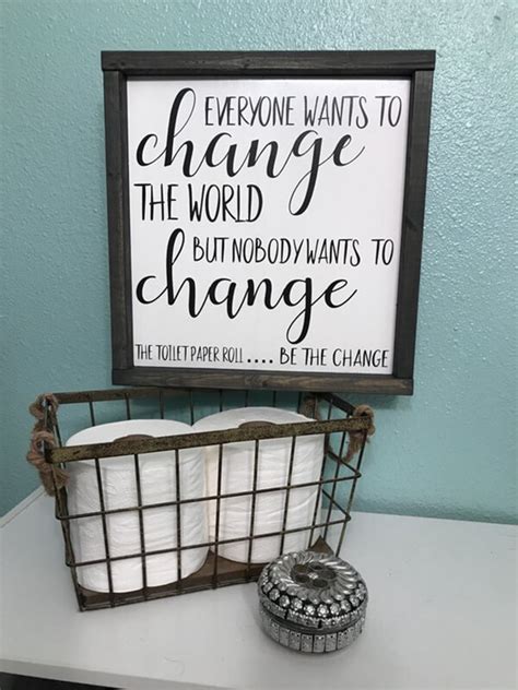 Change The World Funny Bathroom Art — Homebnc