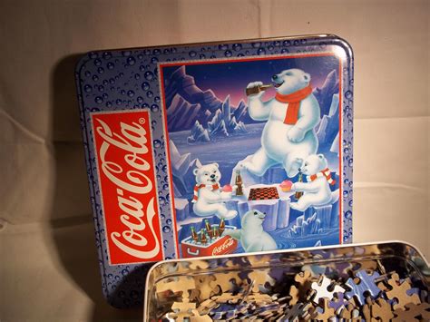 Coca Cola Piece Jigsaw Puzzle In Collectible Tin Polar Bears Coke