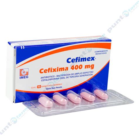 Cefimex Cefixima Mg Cont Comprimidos Revestidos Punto Farma