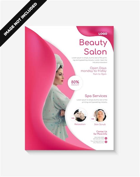 Premium Vector | Beauty salon flyer design