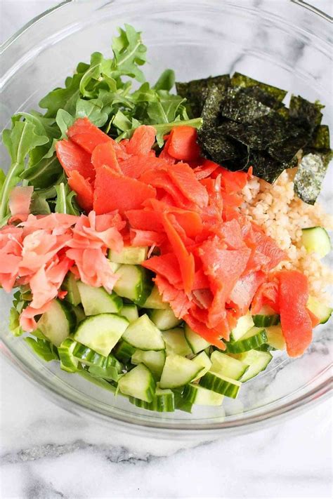 Sushi Salad with Wasabi Soy Dressing Recipe | Cookin' Canuck